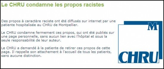 L’hôpital de Montpellier dénonce les propos racistes d’une patiente !