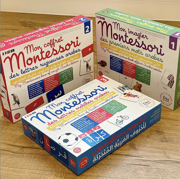 MONTESSORI - Sons et lecture - Coffret sensoriel - Apprentissage