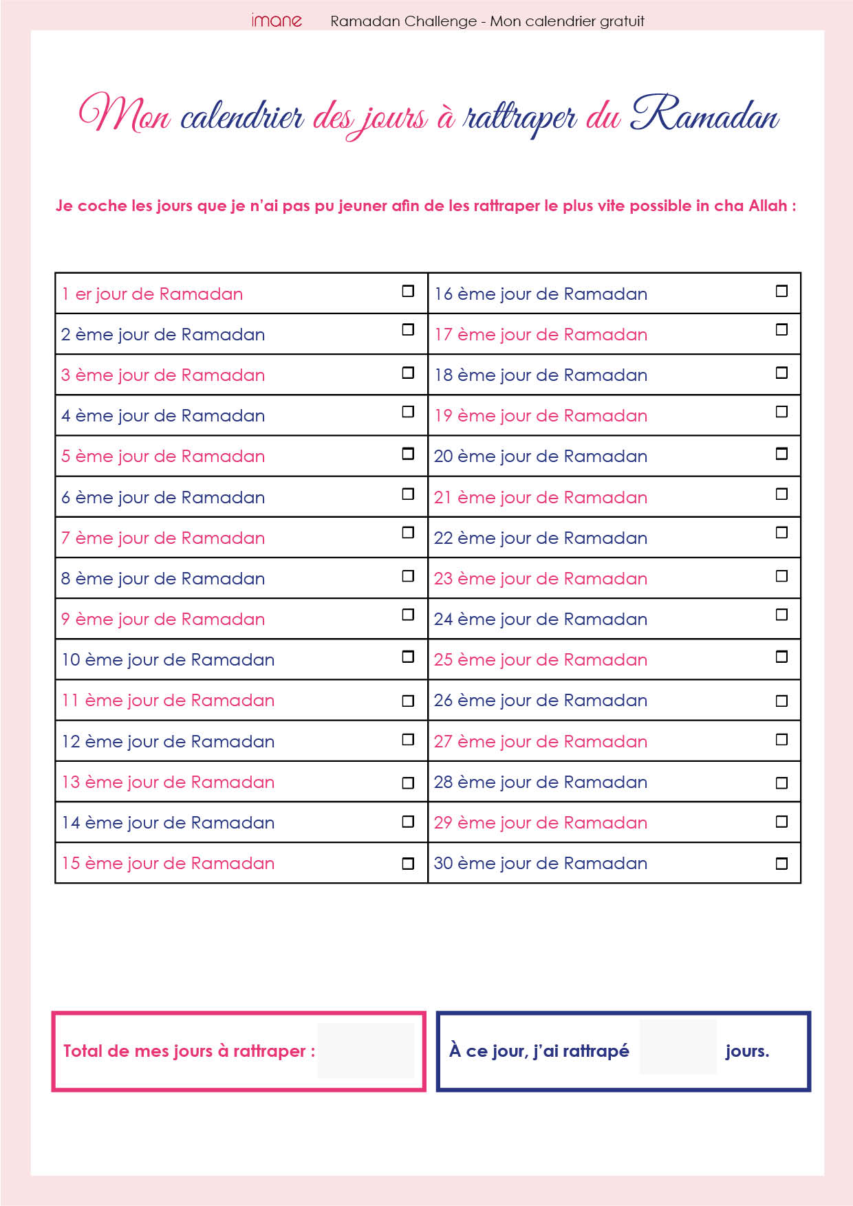 Post-it pour votre coran organisation lecture en 20jr - DOUDOU