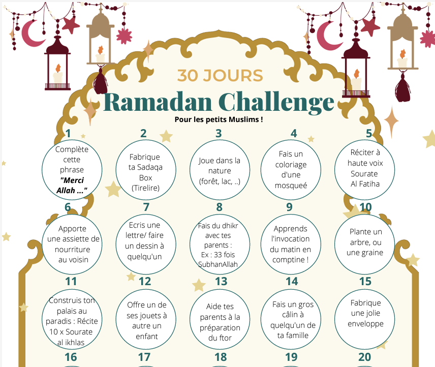 Tuto :Calendrier de Ramadan Ludique pour ses Enfants